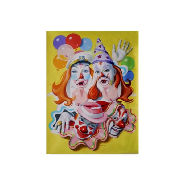 Trademark Fine Art D. Rusty Rust 'Clown Portrait' Canvas Art, 18x24 - ALI25943-C1824GG