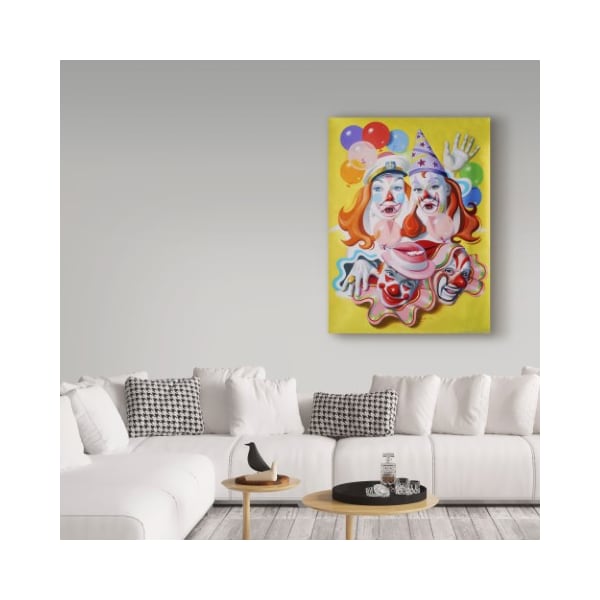 Trademark Fine Art D. Rusty Rust 'Clown Portrait' Canvas Art, 18x24 - ALI25943-C1824GG