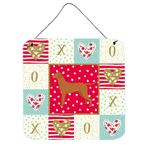 Carolines Treasures 6 x 6 in. Vizsla Love Wall or Door Hanging Prints - CK5958DS66