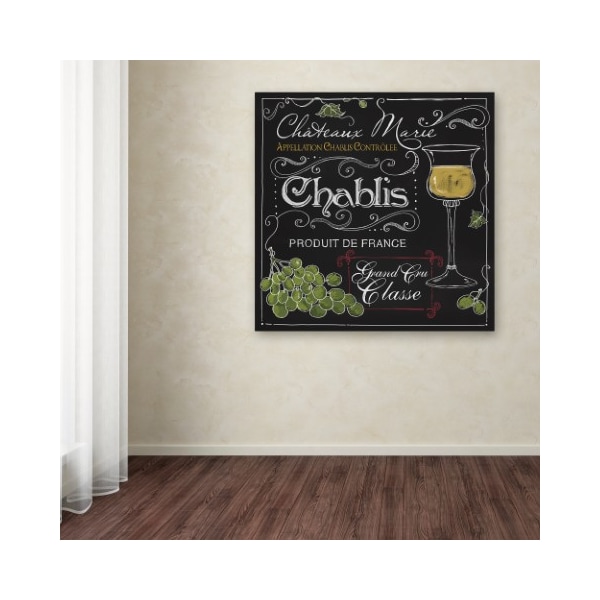Trademark Fine Art Fiona Stokes-Gilbert 'Wine Chalkboard III' Canvas Art, 14x14 - ALI13665-C1414GG