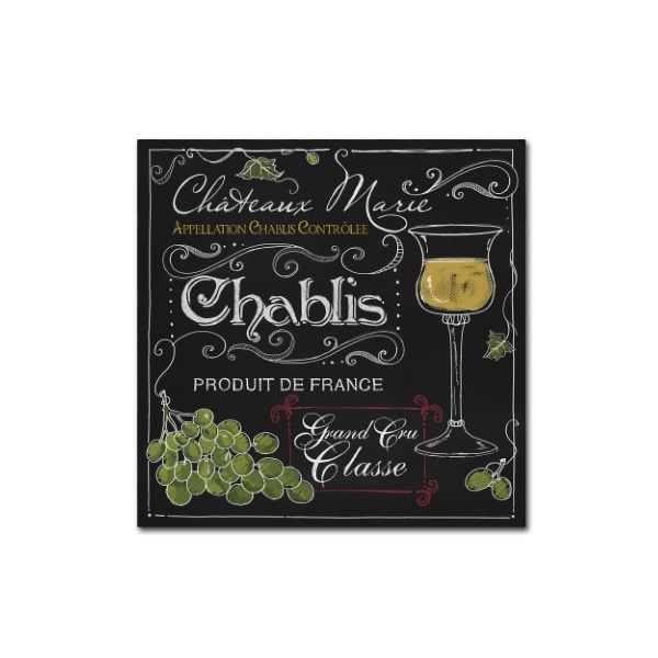 Trademark Fine Art Fiona Stokes-Gilbert 'Wine Chalkboard III' Canvas Art, 14x14 - ALI13665-C1414GG