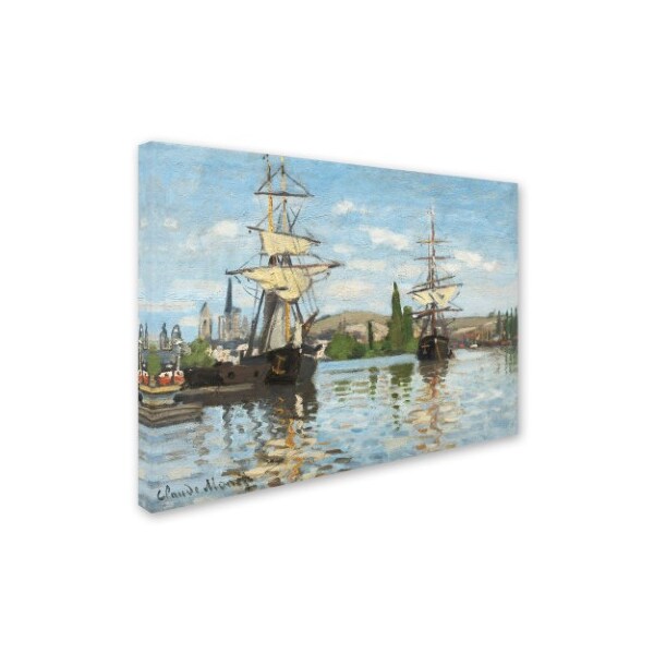 Trademark Fine Art Claude Monet 'Ships Riding On the Seine' Canvas Art, 35x47 - BL01413-C3547GG