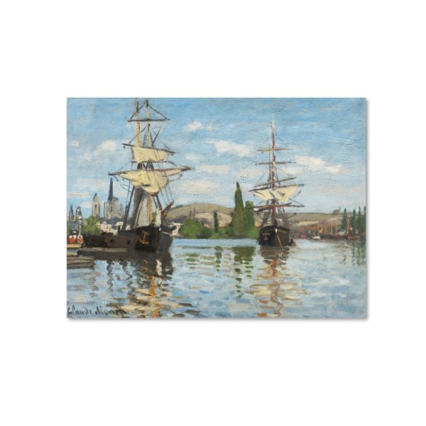 Trademark Fine Art Claude Monet 'Ships Riding On the Seine' Canvas Art, 35x47 - BL01413-C3547GG