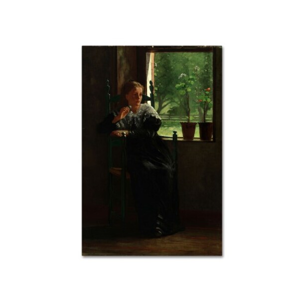 Trademark Fine Art Homer 'At The Window' Canvas Art, 16x24 - AA00529-C1624GG