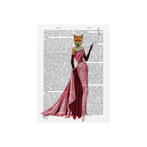 Trademark Fine Art Fab Funky 'Glamour Fox In Pink' Canvas Art, 18x24 - WAG12338-C1824GG