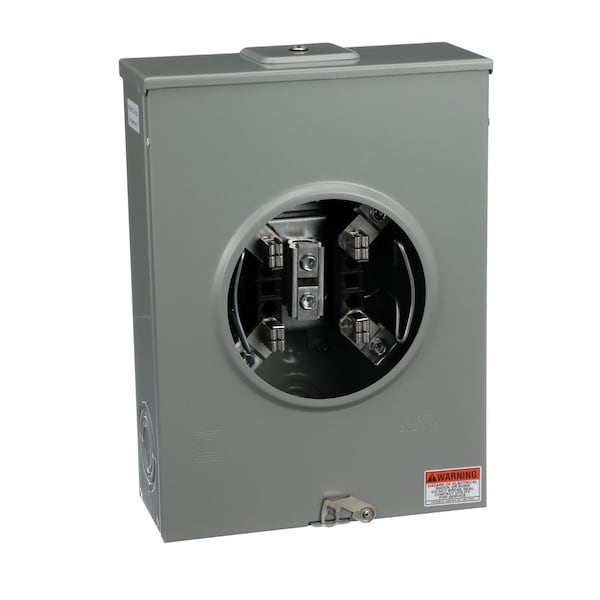 Square D Individual meter socket, ringless socket, no bypass, 4 jaws no release, OH, UG, 200 A, up to 600 VAC single phase 3W - UTRS213CFL