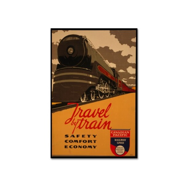 Trademark Fine Art Vintage Apple Collection 'Travel By Train' Canvas Art, 12x19 - ALI18338-C1219GG