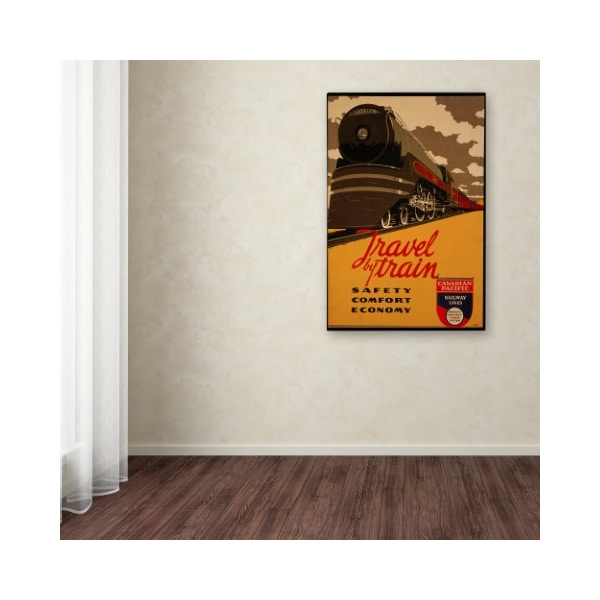 Trademark Fine Art Vintage Apple Collection 'Travel By Train' Canvas Art, 12x19 - ALI18338-C1219GG
