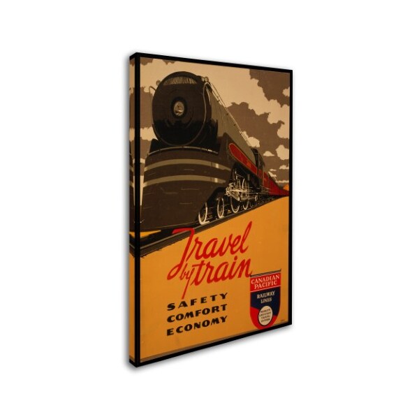 Trademark Fine Art Vintage Apple Collection 'Travel By Train' Canvas Art, 12x19 - ALI18338-C1219GG