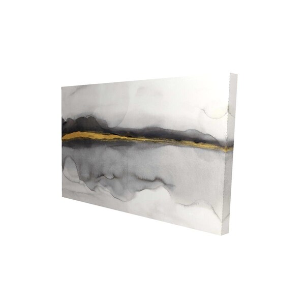 Begin Home Decor 20 x 30 in. Gold Stripe Abstract-Print on Canvas - 2080-2030-AB74