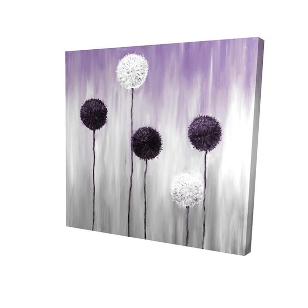 Fondo 32 x 32 in. Purple & White Allium Flowers-Print on Canvas - FO2790363