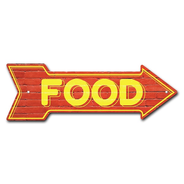 Signmission Food Arrow Sign Funny Home Decor 18in Wide - P-ARROW-999862