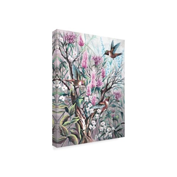 Trademark Fine Art Carol J Rupp 'Hummingbird Tapestry' Canvas Art, 35x47 - ALI39859-C3547GG