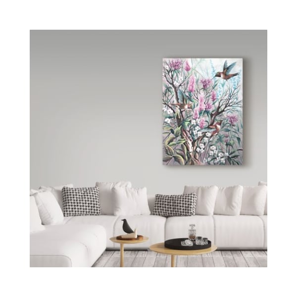 Trademark Fine Art Carol J Rupp 'Hummingbird Tapestry' Canvas Art, 35x47 - ALI39859-C3547GG