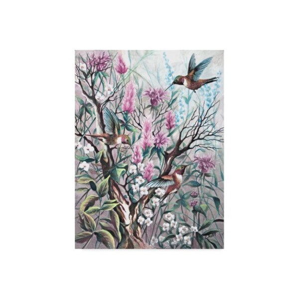 Trademark Fine Art Carol J Rupp 'Hummingbird Tapestry' Canvas Art, 35x47 - ALI39859-C3547GG