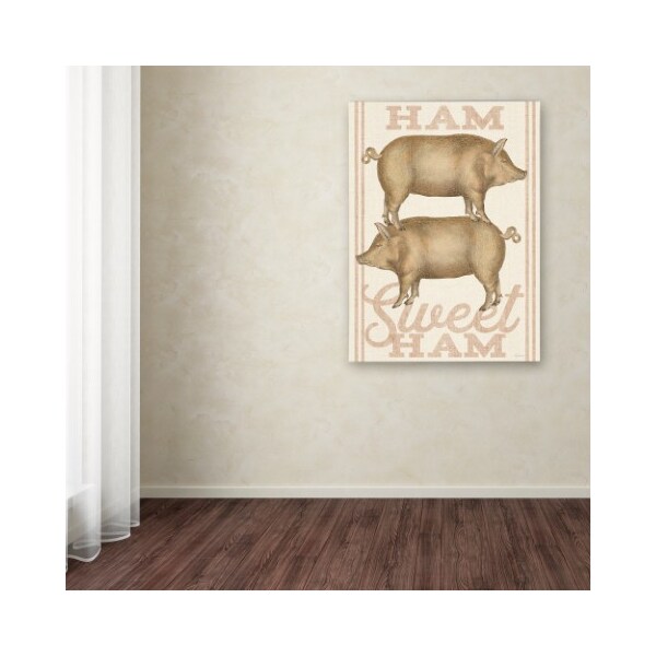 Trademark Fine Art Sue Schlabach 'Ham Sweet Ham' Canvas Art, 14x19 - WAP00813-C1419GG