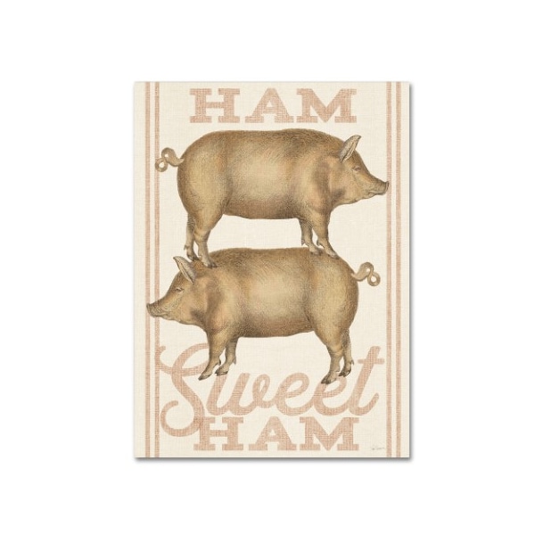 Trademark Fine Art Sue Schlabach 'Ham Sweet Ham' Canvas Art, 14x19 - WAP00813-C1419GG