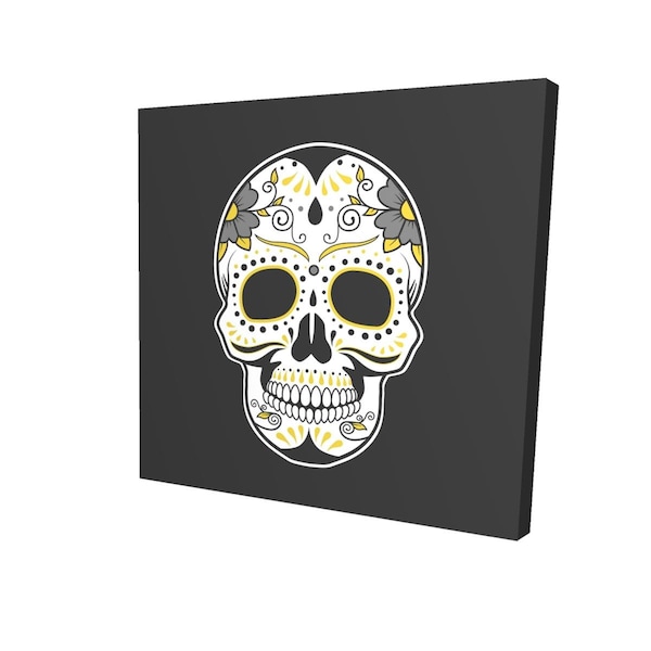 Fondo 16 x 16 in. Mexican Sugar Skull Art-Print on Canvas - FO3334285