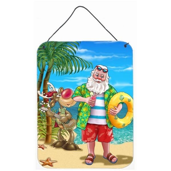 Micasa Beach Christmas Santa Claus Swimming Wall or Door Hanging Prints - MI254870