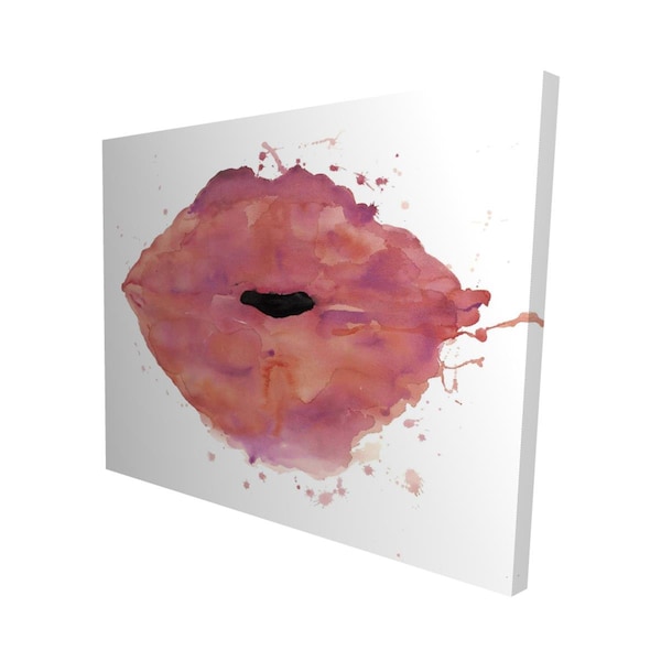 Fondo 16 x 20 in. Watercolor Pink Lipstick-Print on Canvas - FO2790550