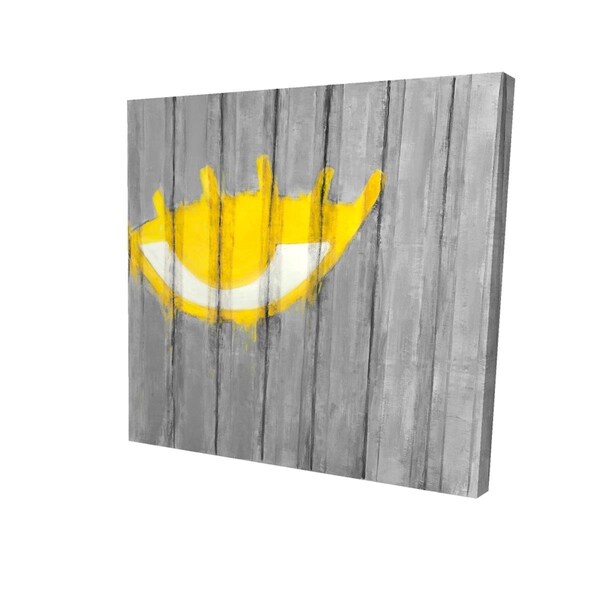 Begin Home Decor 12 x 12 in. Yellow Eye Graffiti on A Container-Print on Canvas - 2080-1212-MI37