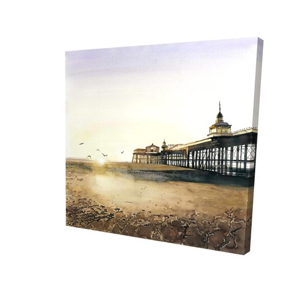 Fondo 16 x 16 in. Sunset At The Beach-Print on Canvas - FO2777810