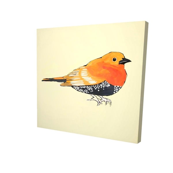 Fondo 32 x 32 in. Little Orange Bird Illustration-Print on Canvas - FO2792321