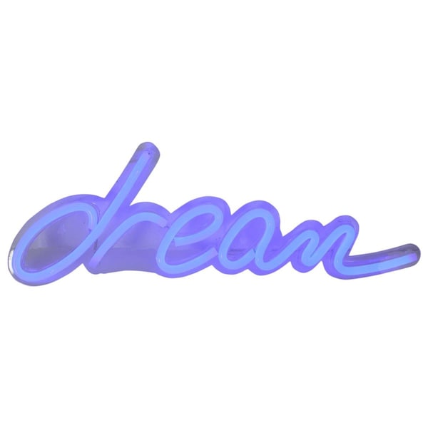 Tosafos 17 in. Neon Style Dream LED Lighted Wall Sign, Bright Blue - TO2097597