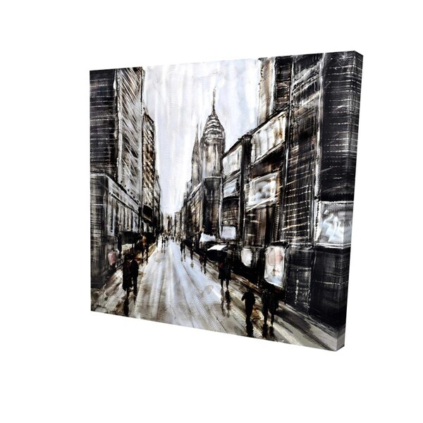 Fondo 32 x 32 in. Busy Grey Street-Print on Canvas - FO2792197