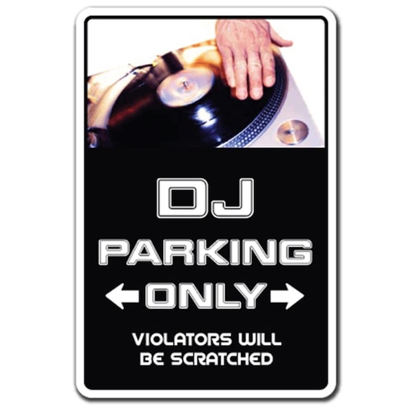 Amistad 8 x 12 in. DJ Decal - Parking Records Turn Tables Mixer Disc Jockey Music Dance - AM3891947