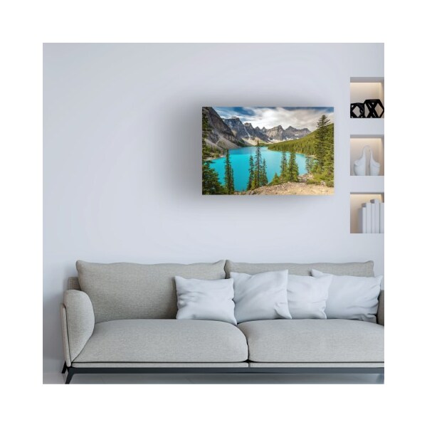 Trademark Fine Art Pierre Leclerc 'Moraine Lake Canada' Canvas Art, 12x19 - PL00467-C1219GG