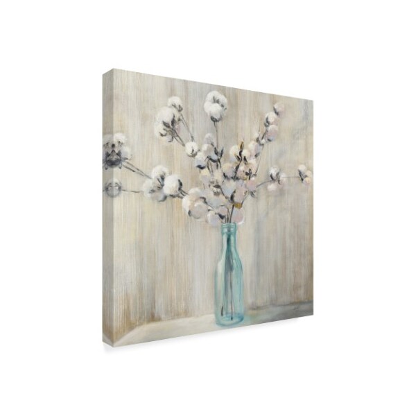 Trademark Fine Art Julia Purinton 'Cotton Bouquet In Bottle' Canvas Art, 14x14 - WAP05459-C1414GG