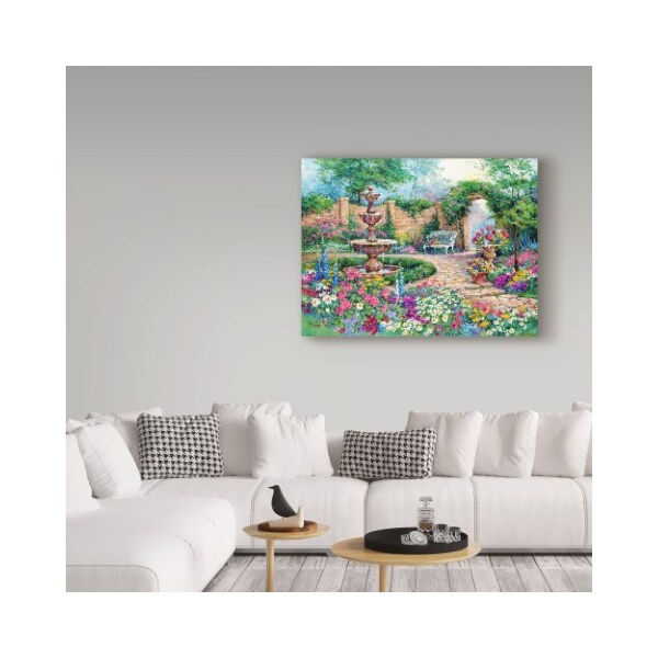 Trademark Fine Art Barbara Mock ' Tranquil Garden' Canvas Art, 35x47 - ALI39062-C3547GG