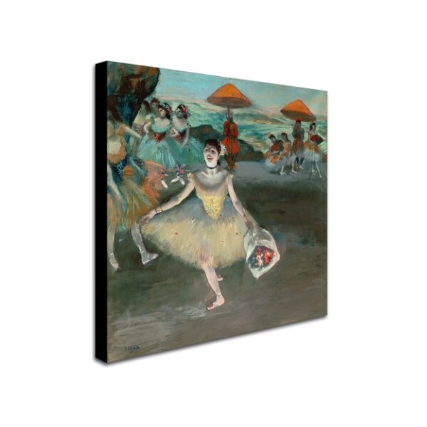 Trademark Fine Art Edgar Degas 'Dancer with Bouquet 1877' Canvas Art, 35x35 - BL0148-C3535GG