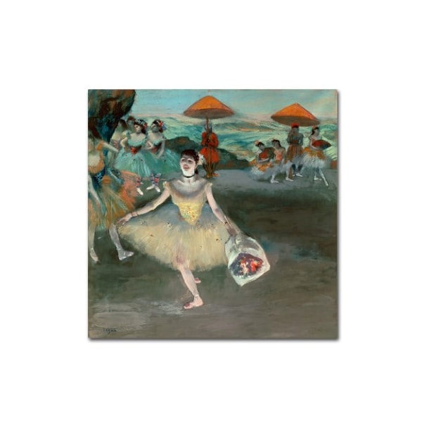 Trademark Fine Art Edgar Degas 'Dancer with Bouquet 1877' Canvas Art, 35x35 - BL0148-C3535GG