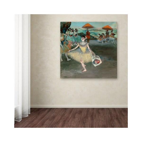 Trademark Fine Art Edgar Degas 'Dancer with Bouquet 1877' Canvas Art, 35x35 - BL0148-C3535GG