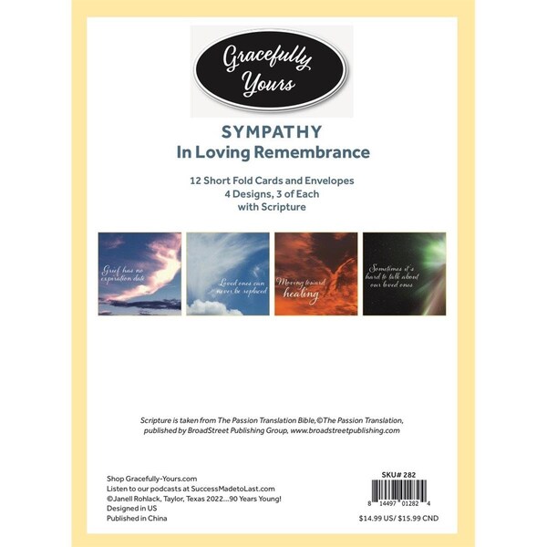 Gracefully Yours No.282 In Loving Remembrance Sympathy Card - 215401