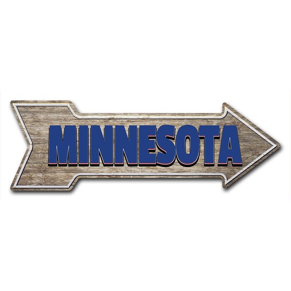 Signmission Minnesota Arrow Decal Funny Home Decor 30in Wide - D-A-10-999743