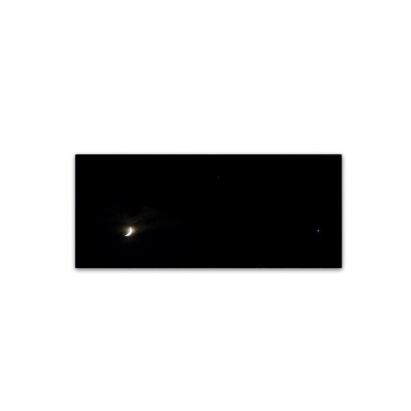 Trademark Fine Art Kurt Shaffer 'New Moon Venus Jupiter and More' Canvas Art, 8x19 - KS01173-C819GG