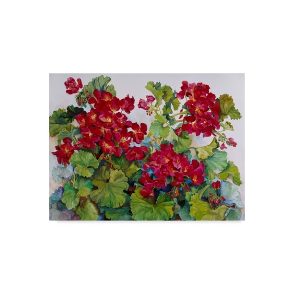 Trademark Fine Art Joanne Porter 'Deep Red Geraniums' Canvas Art, 14x19 - ALI30437-C1419GG