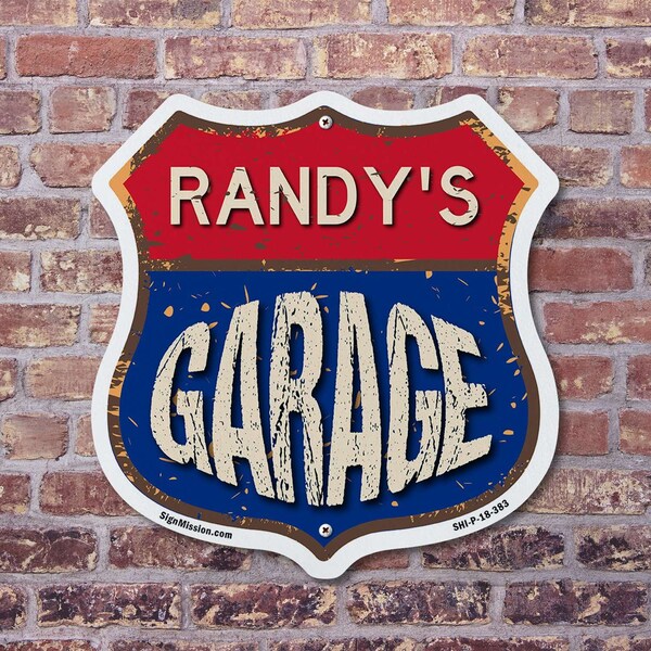 Signmission Randy's Garage, 12 inch X 12 inch, Plastic Sign, 2PK - SHI-P-2PACK-12-383-RANDY