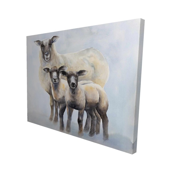 Fondo 16 x 20 in. Sheep Family-Print on Canvas - FO2780608