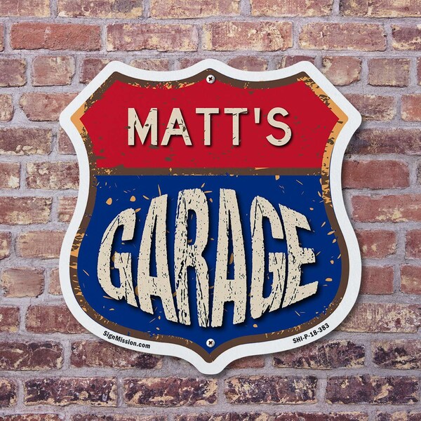 Signmission Matt's Garage, 18 Inch X 18 Inch, Plastic Sign - SHI-P-18-383-MATT