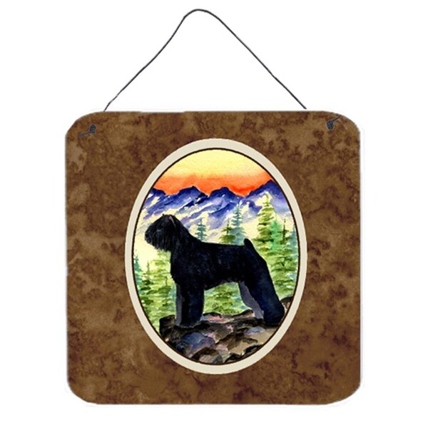 Micasa 6 In. Bouvier Des Flandres Aluminium Metal Wall Or Door Hanging Prints - MI718845
