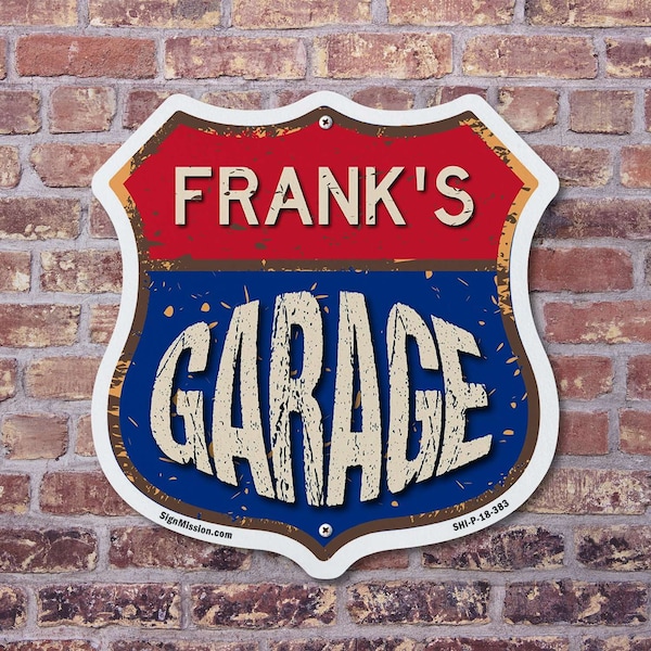 Signmission Frank's Garage, 18 Inch X 18 Inch, Plastic Sign - SHI-P-18-383-FRANK