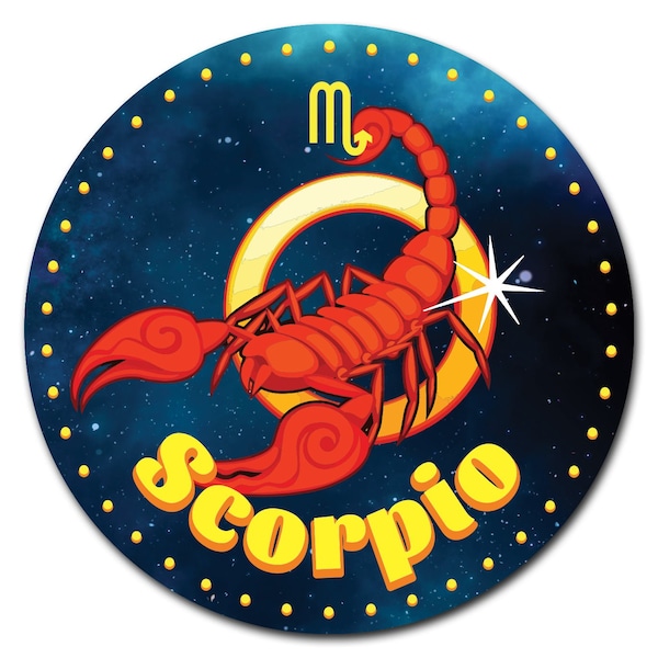 Signmission Scorpio Circle Vinyl Laminated Decal - D-36-CIR-SCORPIO