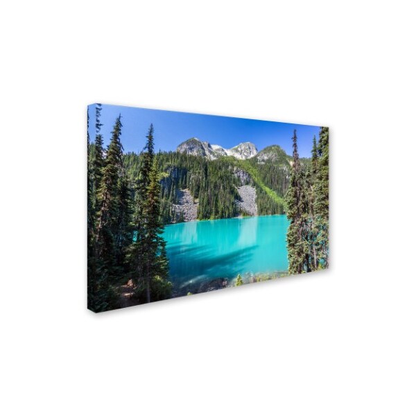 Trademark Fine Art Pierre Leclerc 'Turquoise Lake' Canvas Art, 16x24 - PL0201-C1624GG