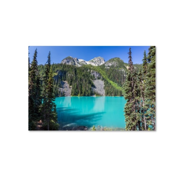 Trademark Fine Art Pierre Leclerc 'Turquoise Lake' Canvas Art, 16x24 - PL0201-C1624GG