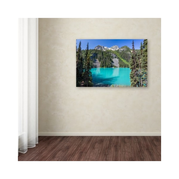 Trademark Fine Art Pierre Leclerc 'Turquoise Lake' Canvas Art, 16x24 - PL0201-C1624GG