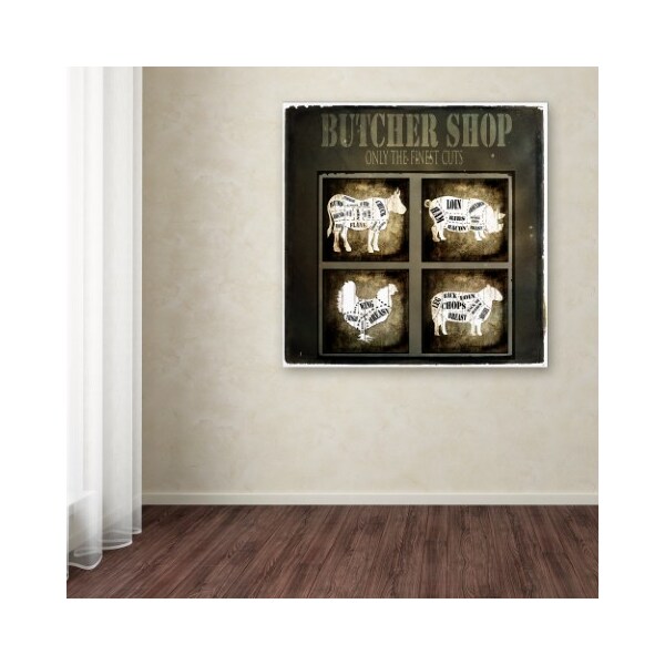 Trademark Fine Art LightBoxJournal 'Butcher Shop V' Canvas Art, 14x14 - ALI10277-C1414GG